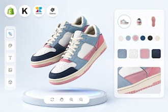 build a 2d 3d product configurator for shopify, kickflip, zakeke and gelato