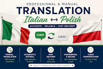 translate italian to polish and polish to italian