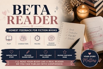 beta read your fiction book and provide honest feedback