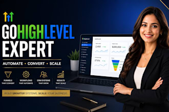 be your ghl VA for gohighlevel setup, workflow and go high level funnels