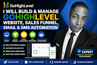 build and manage gohighlevel website sales funnel email and SMS automation