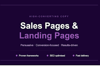 write persuasive sales copy and landing pages for your business