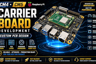 design cm4,cm5,raspberry pi, pcb and carrier board development