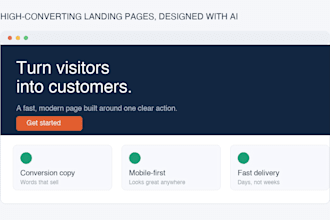 design a high converting saas or startup landing page