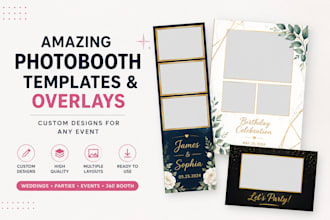 create amazing photobooth templates and photo booth overlays