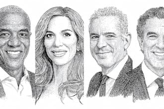 draw a hedcut wsj portrait style from photo