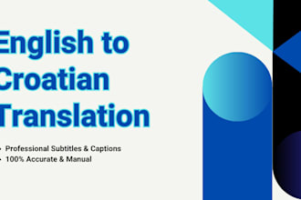 translate english to croatian and add subtitles