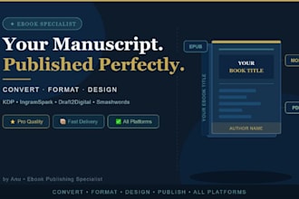 design book cover and ebook conversion