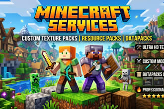 create quality texture pack, datapack and resource packs for minecraft server