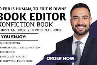 do nonfiction book editing, christian editing, business book, devotional guide