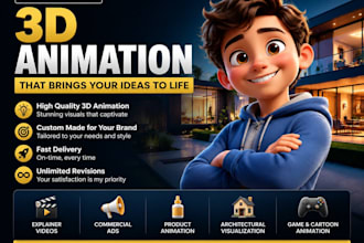 design modern 3d animation website and cinematic 3d web animations