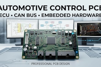 design automotive control pcb, ecu, can bus and embedded hardware