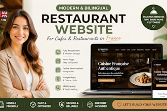 build french itailian modern bilingual websites for cafés and restaurants