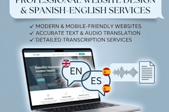 do website designs, translations and transcription services