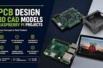 design pcb layouts, 3d cad models, and raspberry pi projects