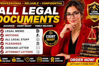 draft legal memos motions pleadings demand letters attorney letters