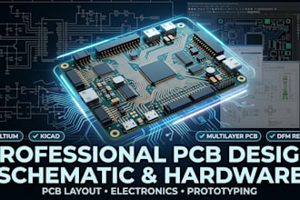 design professional pcb layout, schematics and electronics hardware