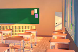 create stylized 3d anime background for you