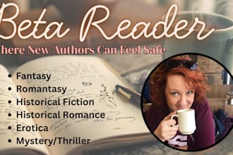 be your supportive first beta reader for new authors