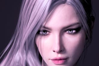 create model 3d vr chat avatar vtuber character model character design vr rig