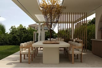 create stunning outdoor patio, garden dining area, backyard lounge, landscaping