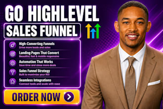 design gohighlevel sales funnel build gohighlevel website ghl automation