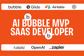 be your bubble io developer for full ai saas website and mobile app mvp