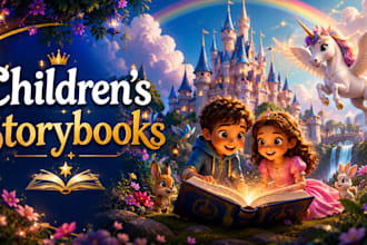 design children story book illustration, children book, story book illustration