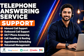 provide live phone answering, inbound and outbound call support