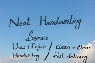 write neat english and urdu handwriting