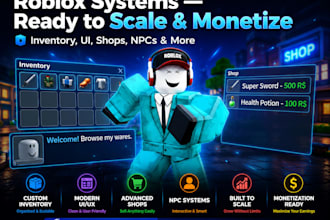 make and script professional roblox systems for your game