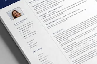 write a professional CV and resume