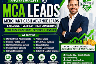 provide exclusive mca leads, business funding leads, and merchant cash advance