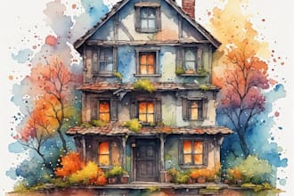 turn your home into watercolor painting