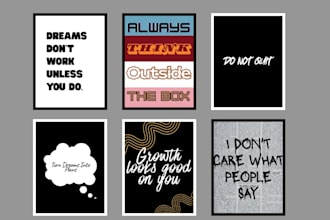 create printable wall art, motivational quotes, and typography posters