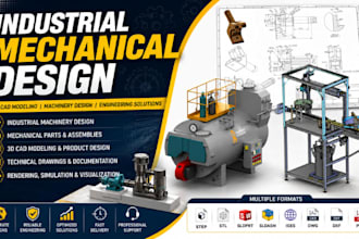 3d cad industrial product design mechanical 3d models for engineering projects