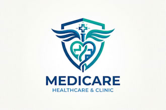 design a professional doctor logo for medical, healthcare, and clinic brands