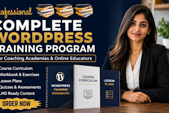 create complete wordpress training program for coaching academie online educator