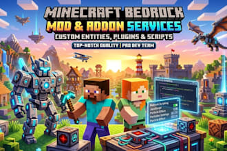 create unique minecraft bedrock mods and addons for realms and servers
