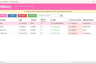 build a child health management desktop app