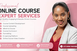 create online course content and design e learning course curriculum