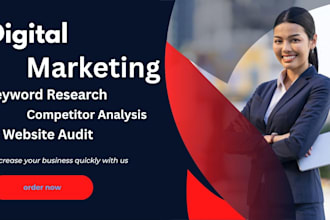 do keyword analysis competitor research and website audite