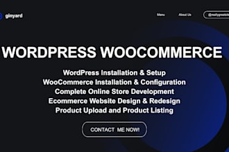 setup wordpress woocommerce website products upload online store ecommerce store