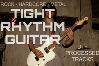 record tight rhythm guitars for rock, hardcore, and metal songs