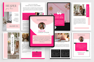design professional canva ebook, workbook, lead magnet, and mockup template