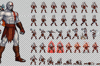 do pixel art animation pixel sprite sheet pixel tileset game character design