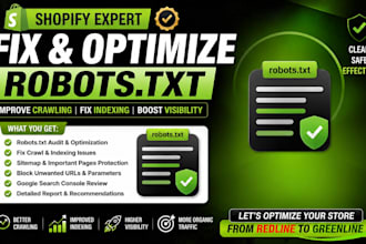 fix shopify robots txt issues and optimize SEO indexing