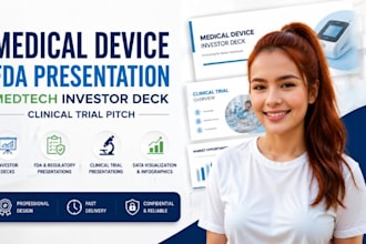 medical device fda presentation, medtech investor deck, clinical trial pitch