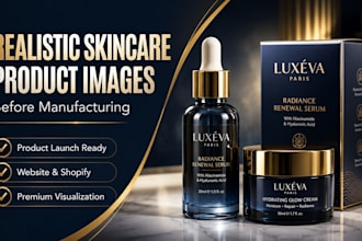 create skincare product images before manufacturing