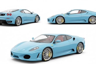 create hyper realistic 3d car models and studio renders for fivem and gta v